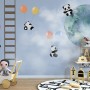 Cartoon-Pandas im Himmel Fototapete