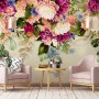 Klassische Bunte Rankenblumen Fototapete