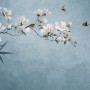 Fototapete mit Rosa Magnolienblütenkunst