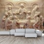 3D-Relief-Look Zement Religiöse Skulptur Fototapete
