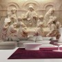 3D-Relief-Look Zement Religiöse Skulptur Fototapete