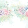 Aquarell Sanfte Blumen Fototapete