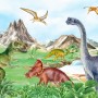 Fototapete für Kinder mit prähistorischen Dinosauriern