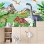 Fototapete für Kinder mit prähistorischen Dinosauriern