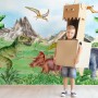 Fototapete für Kinder mit prähistorischen Dinosauriern