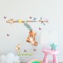 Kinder-Wald-Wandtattoo mit Koala und kleinen Vögeln