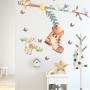 Kinder-Wald-Wandtattoo mit Koala und kleinen Vögeln