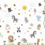 Niedliche Babytiere mit Sonne Fototapete