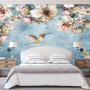 Aquarell Blumen Pastellblumen Fototapete