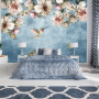 Aquarell Blumen Pastellblumen Fototapete