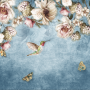 Aquarell Blumen Pastellblumen Fototapete