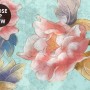 Vintage Kleine Blumen und Vögel Fototapete