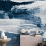 Fototapete mit blauer und weißer Pinseltechnik