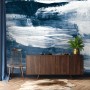 Fototapete mit blauer und weißer Pinseltechnik
