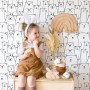 Handgezeichnete Fototapete mit niedlichen Bärchen für Kinderzimmer