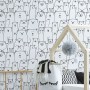 Handgezeichnete Fototapete mit niedlichen Bärchen für Kinderzimmer