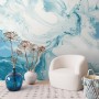 Fototapete Marmor Stil Blaue Pinsel Kunst