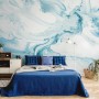 Fototapete Marmor Stil Blaue Pinsel Kunst