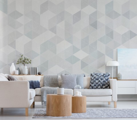 Scandinavian Style Pastel Geometric Design Wallpaper - STYLE 1