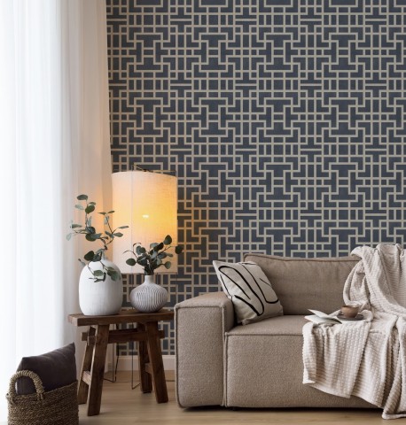 Modern Geometric Maze Wallpaper - STYLE 1